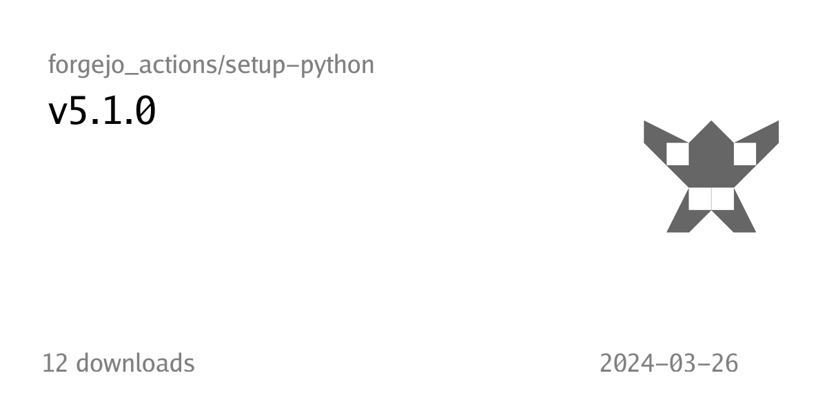 v5.1.0 - forgejo_actions/setup-python - vroc.ai: Forgejo repository